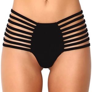 Black high waisted rave bottoms US S